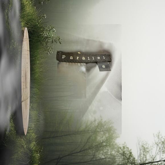 Parallel Black Asymmetrical Zip Moto Blazer Jacket Size 8 - Picture 3 of 7